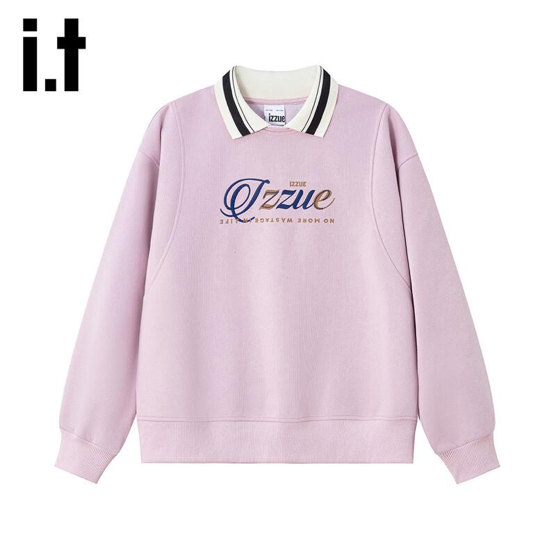 Izzue Women s Embroidered Layered Lapel Sweatshirt S