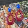 Retro Hong Kong Style Red Polka Dot Earrings: Playful & Elegant Dopamine Boost