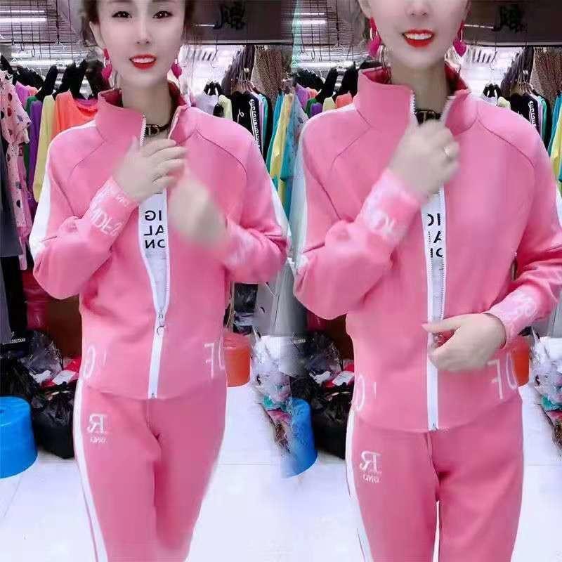 Γυναικείο Αθλητικό Σετ Φόρμας Φθινόπωρο Χειμώνας Καθημερινή Μόδα Κορεάτικο Στενό Παλτό Μπλούζα Μακρυμάνικη Παντελόνι Σετ Δύο Τεμαχίων Για Γυναίκες