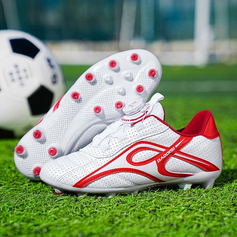Kids Soccer Shoes Society TF/FG School Football Boots Cleats Grass Sneakers Boy Girl Outdoor Athletic Training Sports Footwear Size 28-39