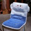 Cartoon Animal Faux Rabbit Fur One-Piece Seat Cushion with Backrest for Chair