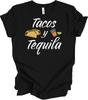 Tacos and Tequila T-Shirt Funny Mexican Fiesta Drinking Shirt Taco Tuesday Tee