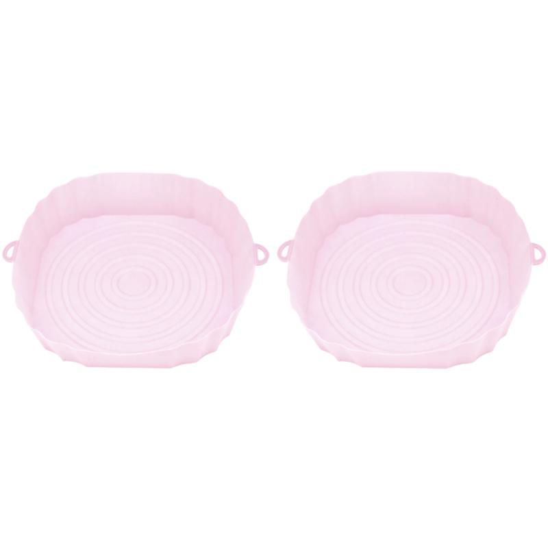 Air Fryer Pan Silicone Basket Airfryer Oven Baking Silicone Tray Reusable Airfryer Pot Pan Liner Mold Pizza Fried Kitchen Tools