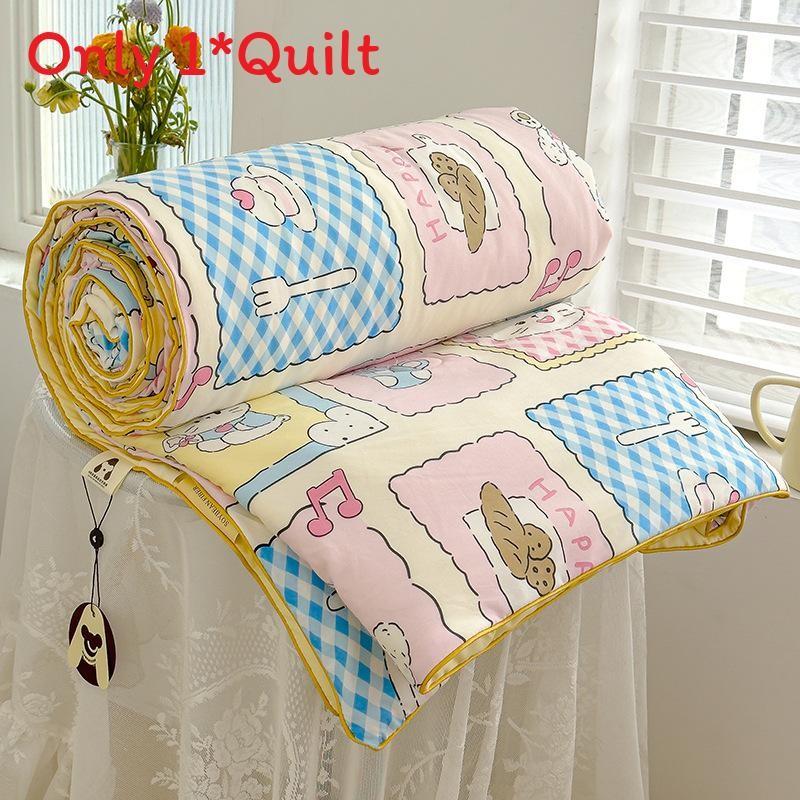 Flower Animal Cake Print Summer Air Conditioning Blanket Quilt Gift