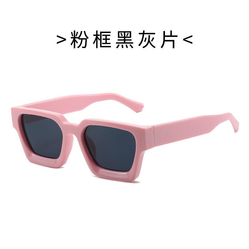 2024 New Arrival Fashion AC Lens Classic Cool Big Frame Glasses Retro Punk Thick square Frame Sunglasses for Women Men