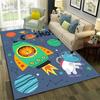 3D Cute Dino Dinosaur Space Cartoon Carpet Rug for Home Living Room Bedroom Sofa Doormat Decor,Child Area Rug Non-slip Floor Mat