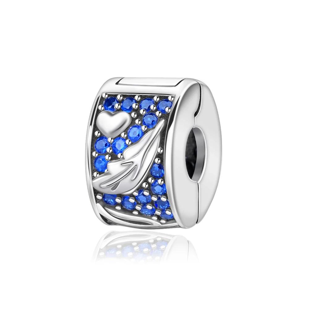 Authentic Copper Bule Heart Charm Bead Charms Castle Snowflake Bead Charms Compatible With Authentic Bracelets Necklaces for Women Do It Yourself Jewe