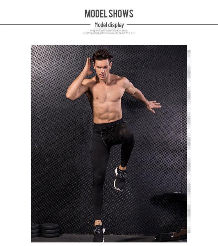 Pánské rychleschnoucí kompresní kalhoty: Vysoká elasticita pro basketbal a běh - Podzimní sportovní a volnočasové oblečení