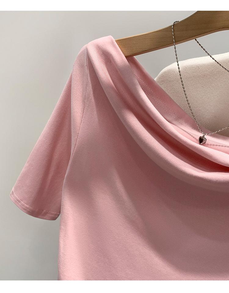 Women's Unique One-Shoulder Mid-Sleeve Top - 2026 Summer Trend