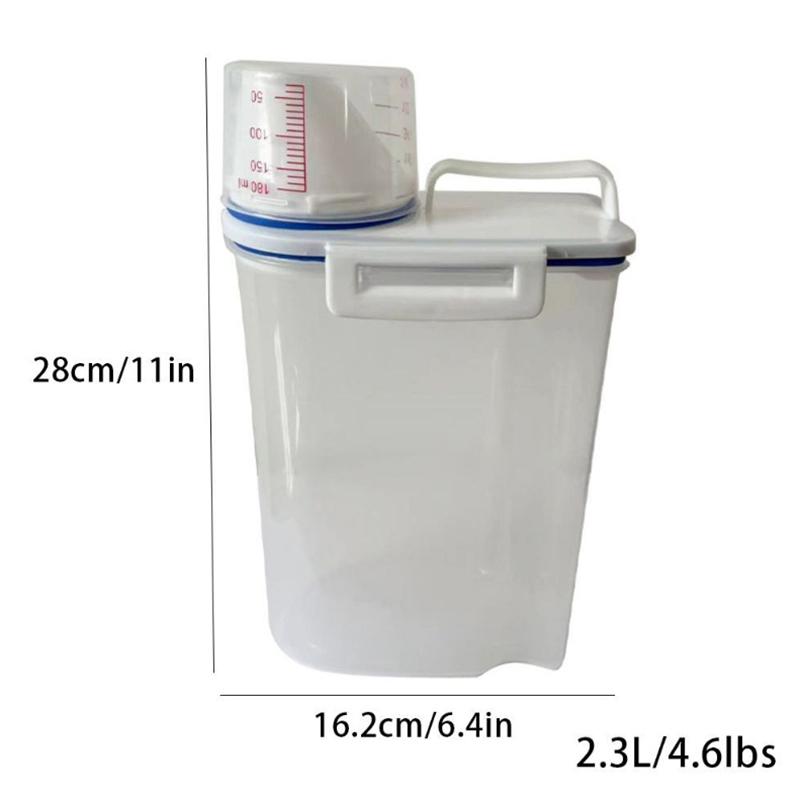 1/3/5Pcs Moisture-Proof Grain Storage Jar Sealed Rice Bucket Pet Food Container Set Kitchen Storage Box For Dry Goods