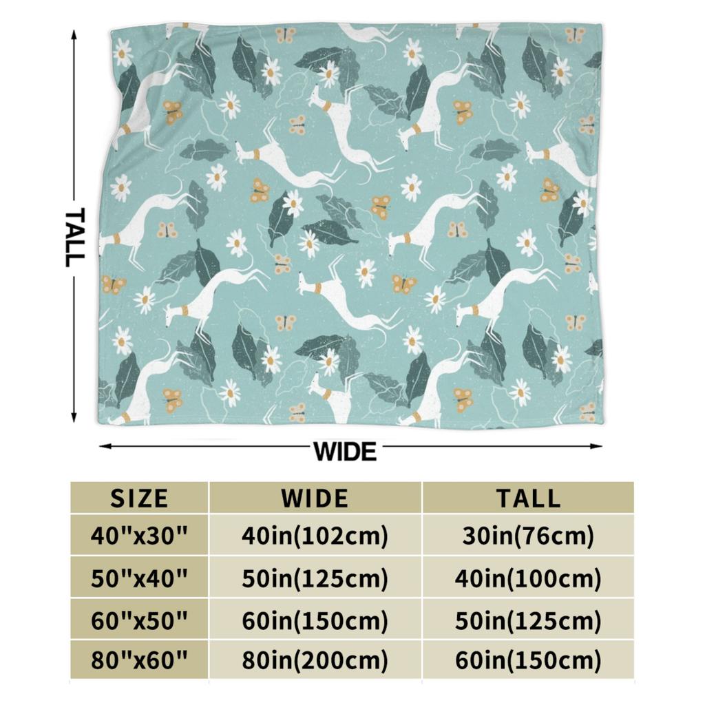 Greyhound Flannel Blankets Whippet Lurcher Dog Galgo Funny Throw Blanket for Home Hotel Sofa 200x150cm Bedspread,