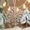 3pcs/set  Christmas Decorations Christmas Transparent Plastic Snowflake Pendants Christmas Tree Home Decorations