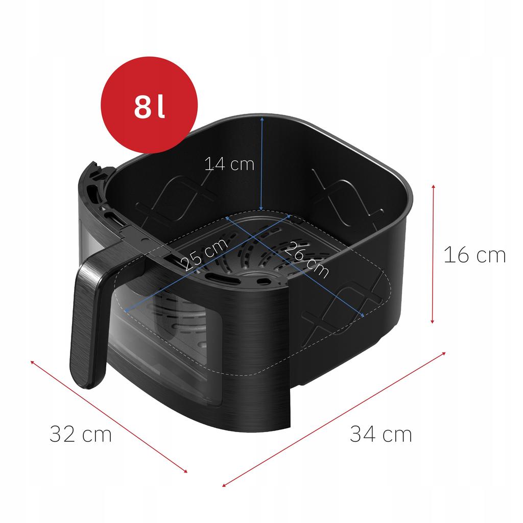 Air Fryer Webber 1800W 8L Air Fryer + WIFI + 8 STEAM programs