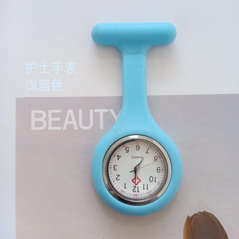 Nurse Silicone Lapel Watch Pin-on Students Quartz Gift Round Dial