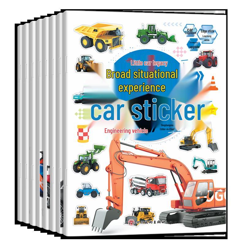 Baufahrzeuge Stickerbuch für Kinder - Puzzle & Spielset für Auto-Enthusiasten
