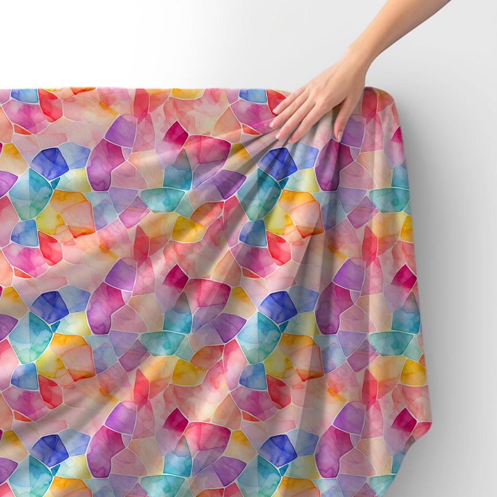 Royal Samt Stoff Polyester Zum Nähen - Motiv Abstraktion - Rdx2261