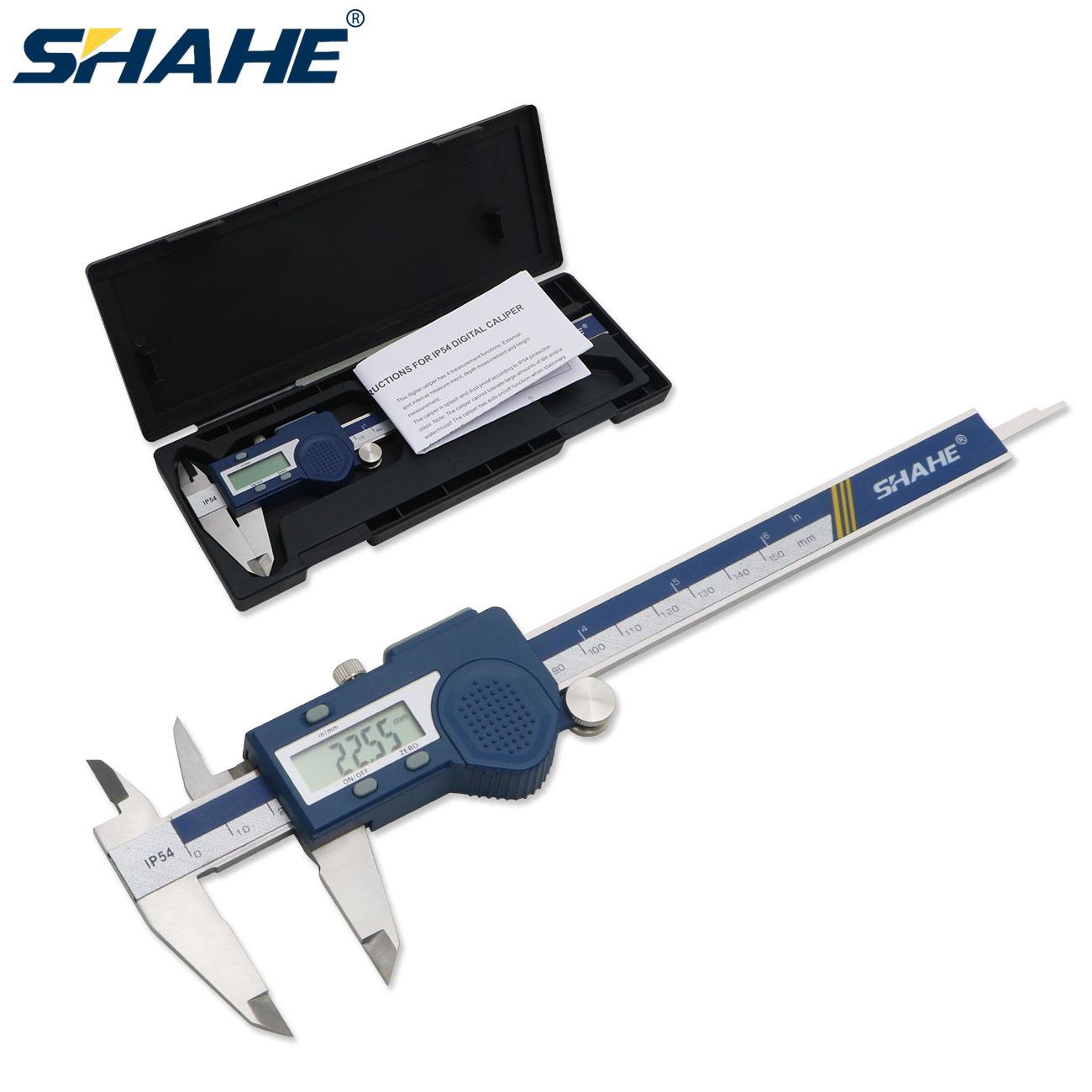 SHAHE Hardened Stainless Steel 0-150 mm Digital Caliper Vernier Calipers Micrometer Electronic Vernier Caliper Measuring Tool 0-150 mm синий