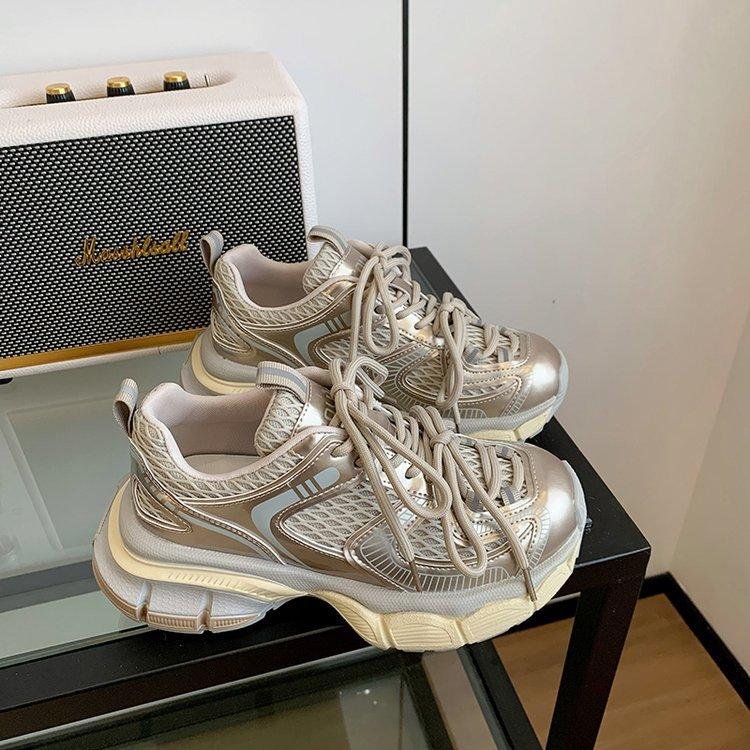 Daddy shoes women's 2025 new summer street shooting retro fashion small man thick sole light and comfortable casual shoes