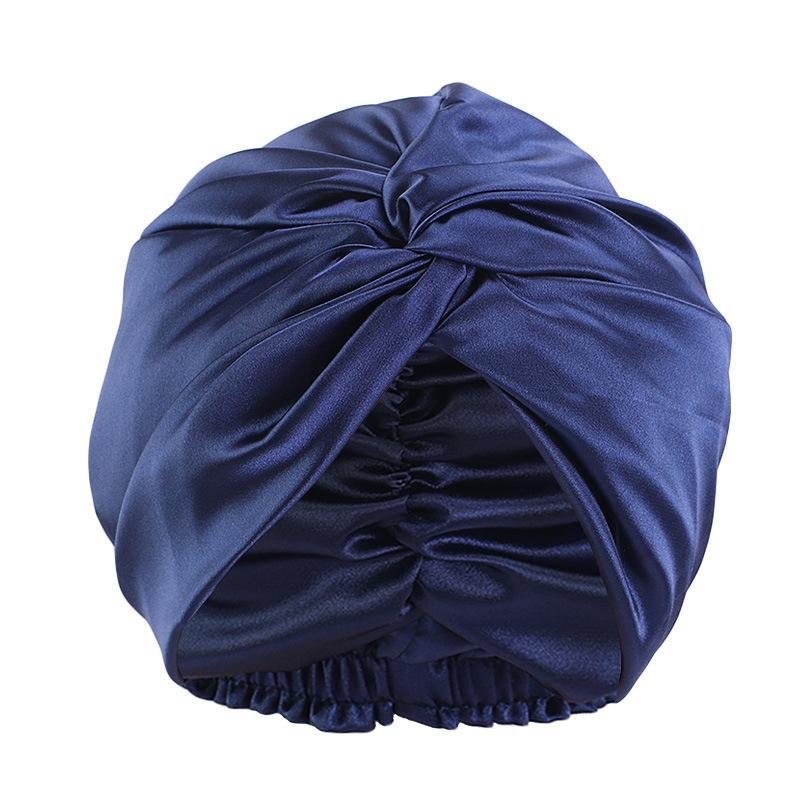 Cappellino da Notte a Doppio Strato in Seta Sintetica, Cuffia a Nodo Intrecciato, Cuffia da Doccia, Foulard per Bellezza e Trucco, Fascia per Capelli