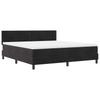 LED Box Spring Bed with Mattress Black 180 x 200 cm Velvet