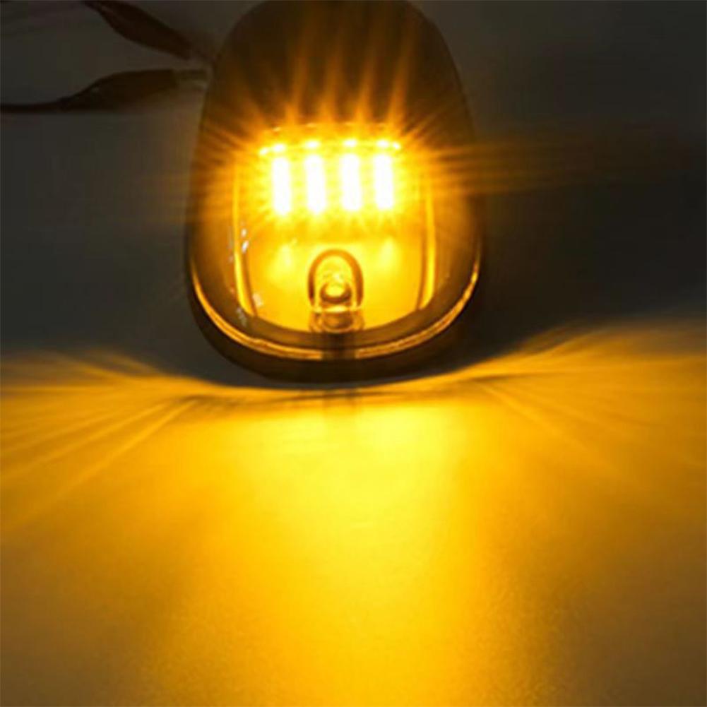 5pcs/set Solar Truck Cab Lights Roof Lights With Vibration Sensor Car Cab Roof Running Marker Lights For Pickup SUV Off Road