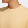 Adidas Neo Solid Color Crew Neck Sports T-Shirt Unisex Tops Amber-Yellow HS6818