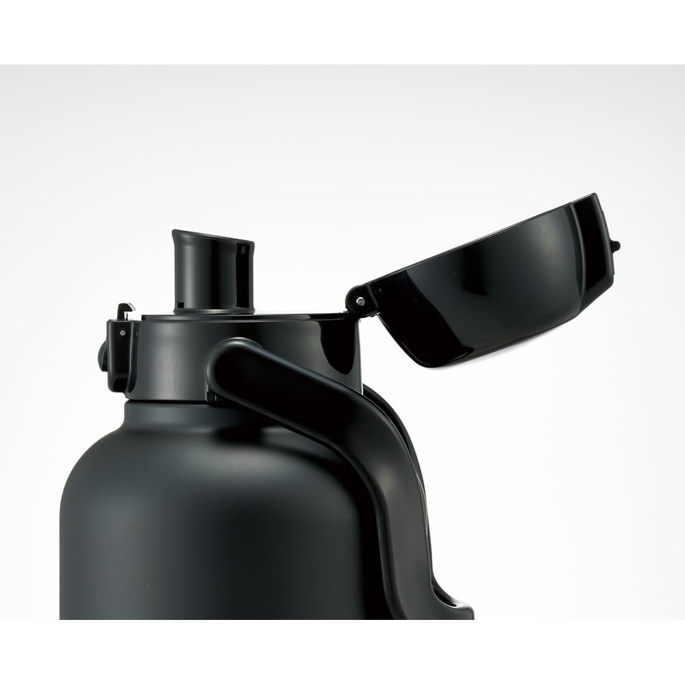 Skater Stainless Steel Water Bottle with 2L 2000ml Vacuum Black STD20H-A Handle, Capacity, One-Push Operation, Double-Layer Thermos,