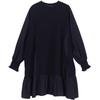 Long Sleeve Plus Size  Vintage New In Dresses for Women Casual Loose Midi Spring Autumn Dress