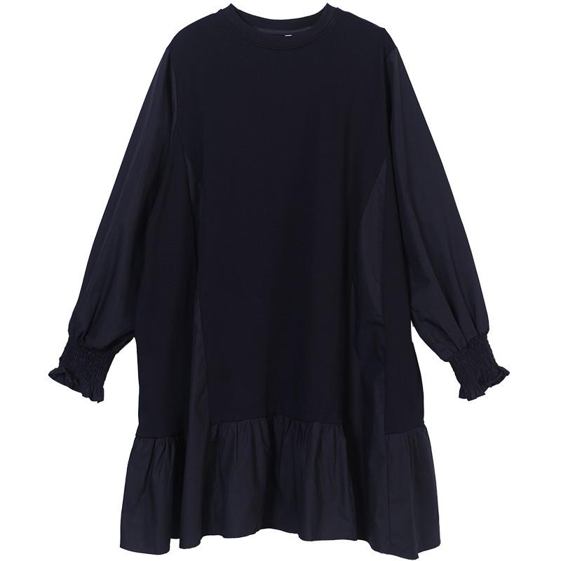 Long Sleeve Plus Size Vintage New In Dresses for Women Casual Loose Midi Spring Autumn Dress