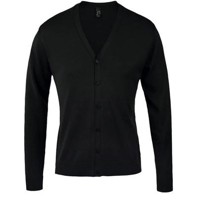 Mens Golden Knitted V Neck Cardigan