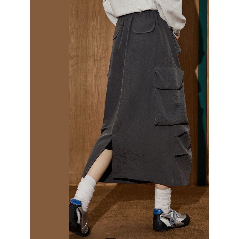 Coolhut Tooling Style Casual Elastic Waist 2025 Fall New Arrival Women's Fashion Loose All-Match Tutu