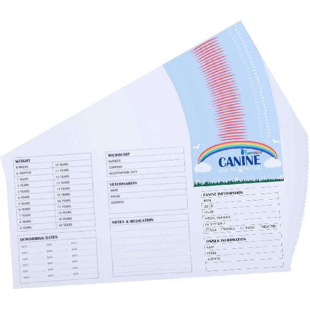 BANMODER Запись о вакцинации собак - 26 шт. Вакцины для собак, Запись о прививках щенков, Запись о здоровье питомца для собак, Белый, 5,3 x 3,6 дюйма