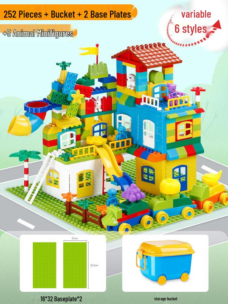 Large Particle Educational Building Blocks Toy - Castle Series 2025 for Boys & Girls, New Children's Gift
