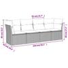 Vidaxl 4-Cz. Garden Lounge Set, Cushions, Black PE Rattan