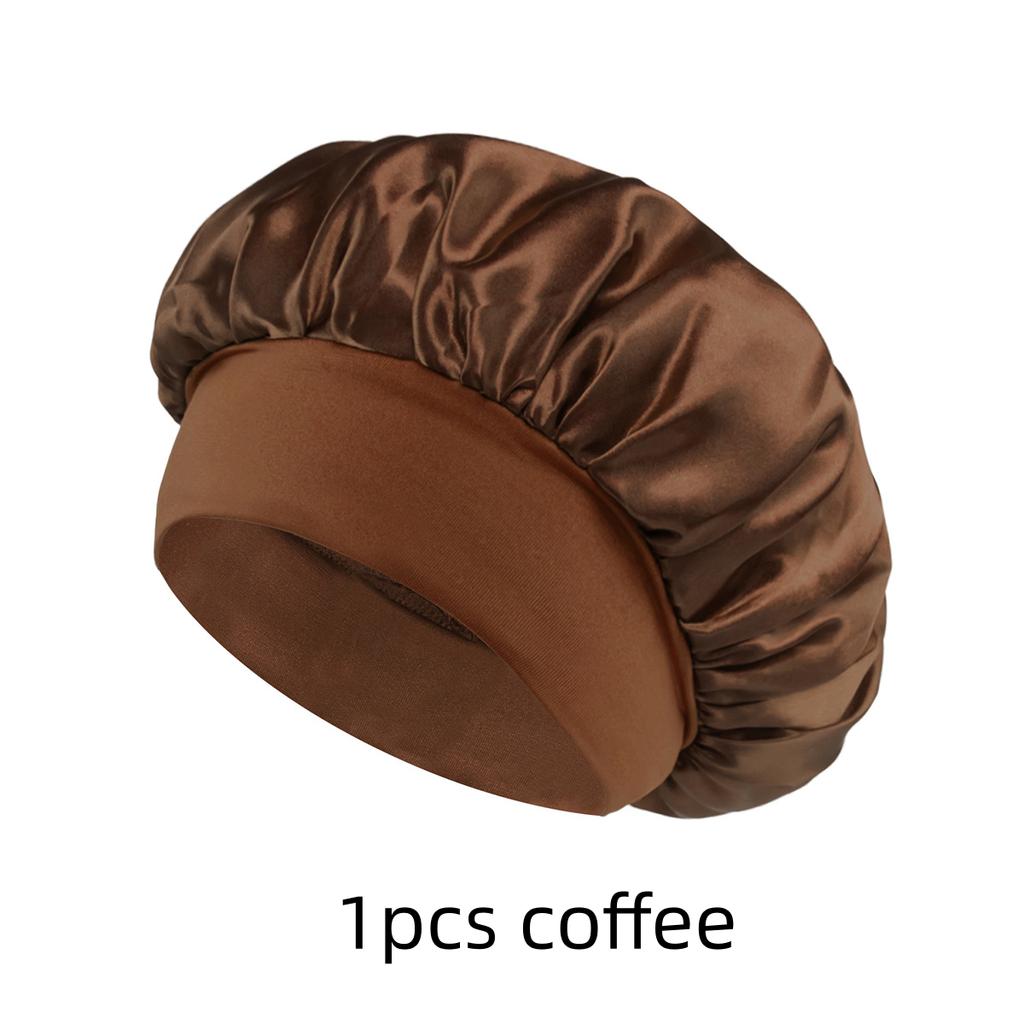 1/3/5/10pcs mix Satin Bonnet Silk Hair Bonnet for Sleeping Sleep Bonnets for Women Large Wide Soft Band Sleep Cap for Curly Hair