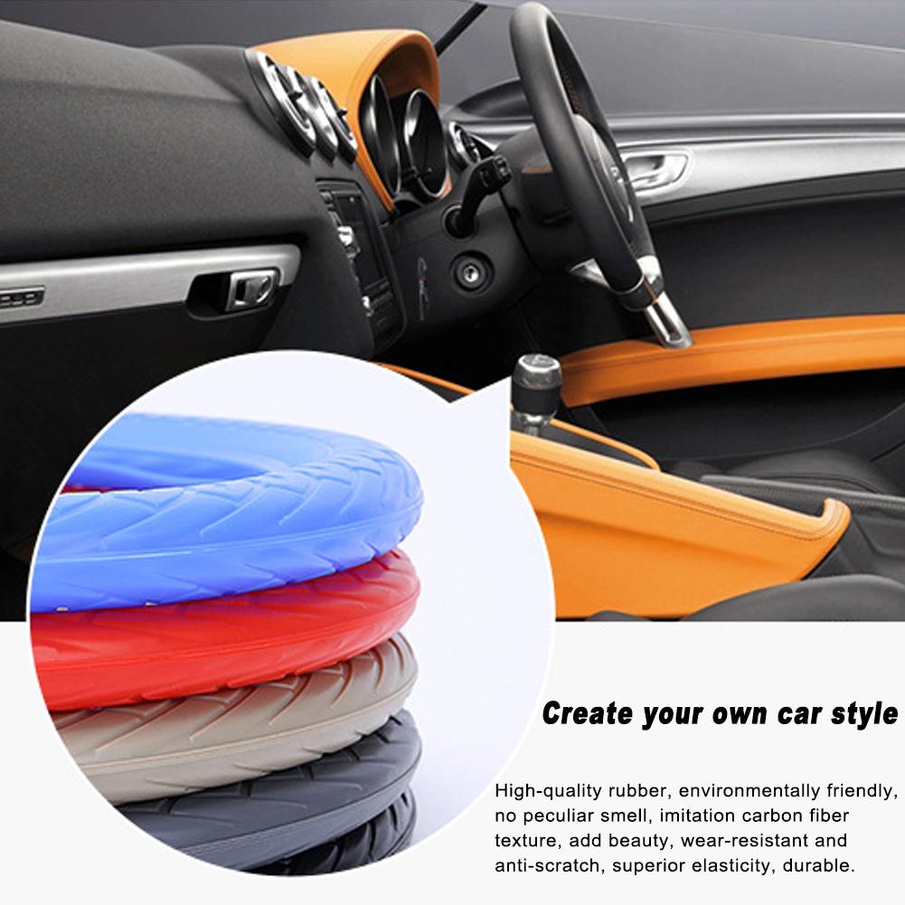 Car Auto Silicone Steering Wheel Glove Cover Leather Texture Soft Multi Color Universal Skin Soft Silicon Steering Wheel Cover
