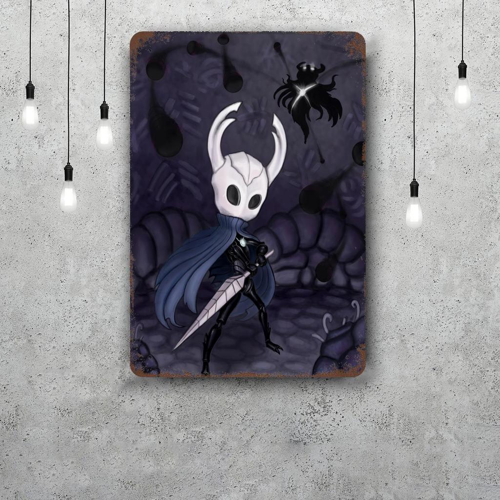 Hollow Knight Decor Poster Vintage Tin Sign Metal Sign Decorative Plaque for Pub Bar Man Cave Club Wall Decoration