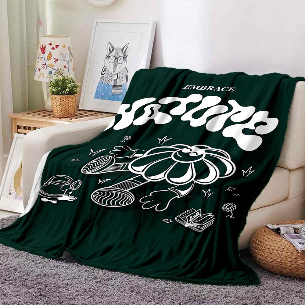 

1pc EMBRACE NATURE Soft Flannel All-Season Throw for Home, Office, Outdoor UseDurable Comfort 100498 80cmx120cm(31inx47in)