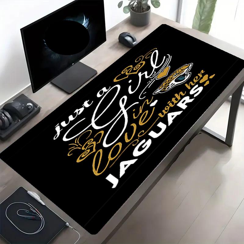 Jacksonville Jaguars Print Mouse Pad, Anti‑Slip Desktop keyboard Mat, for PC Laptop Gaming Working Daily Use, Cool Festival Birthday Gift