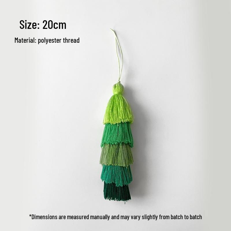 Xin Sheng Gradient Tassel Pendant: Handmade Floral Art DIY Accessory