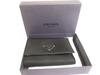 Authentic PRADA Black Nylon and Leather Trifold Wallet Purse #a578  Open box