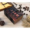 Large Leather Grimoire Journal: Moon Phase Book of Shadows
