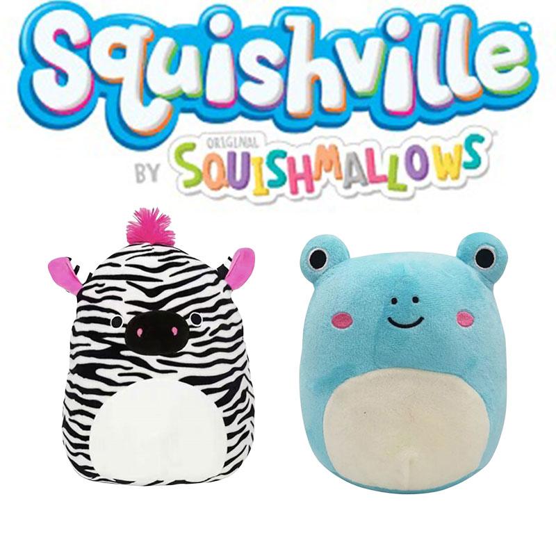 Stuffed Toy Squishmallow Frog Zebra Plush Doll Animal Pillow Gift Home Decor