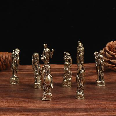 Handgefertigter Retro-Anhänger mit acht Unsterblichen, die das Meer überqueren, Gott, DIY-Ornamente