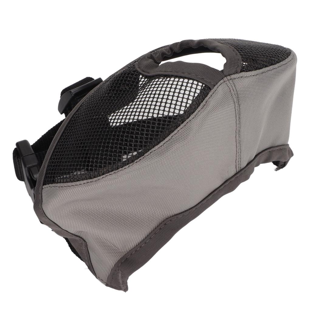 Adjustable Bulldog Mask Bite and Barking Dog Muzzle Eye Closed Training Dog Mesh Mask for Bulldogs