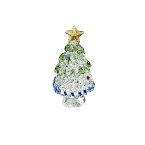 Handmade Colorful Christmas Tree Ornaments Glass Christmas Tree Decorations Christmas Tree Holiday Table DIY Decorations Gifts