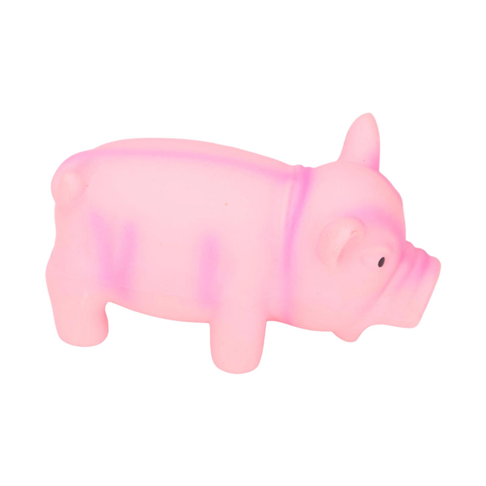 Jouet à mâcher en latex pour chien et chiot, mignon et grognant, en forme de cochon(Rose)