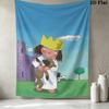 Kleine Prinzessin Pattern Wall Tapestry Aesthetic Wall Hanging Printed Fabric Blanket Decorative Tapestries for Bedroom Living Room Home Decor