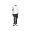 Adidas Originals Logo Print Zip-Up Hooded Long Sleeve Windbreaker Men Outerwear White IZ3285