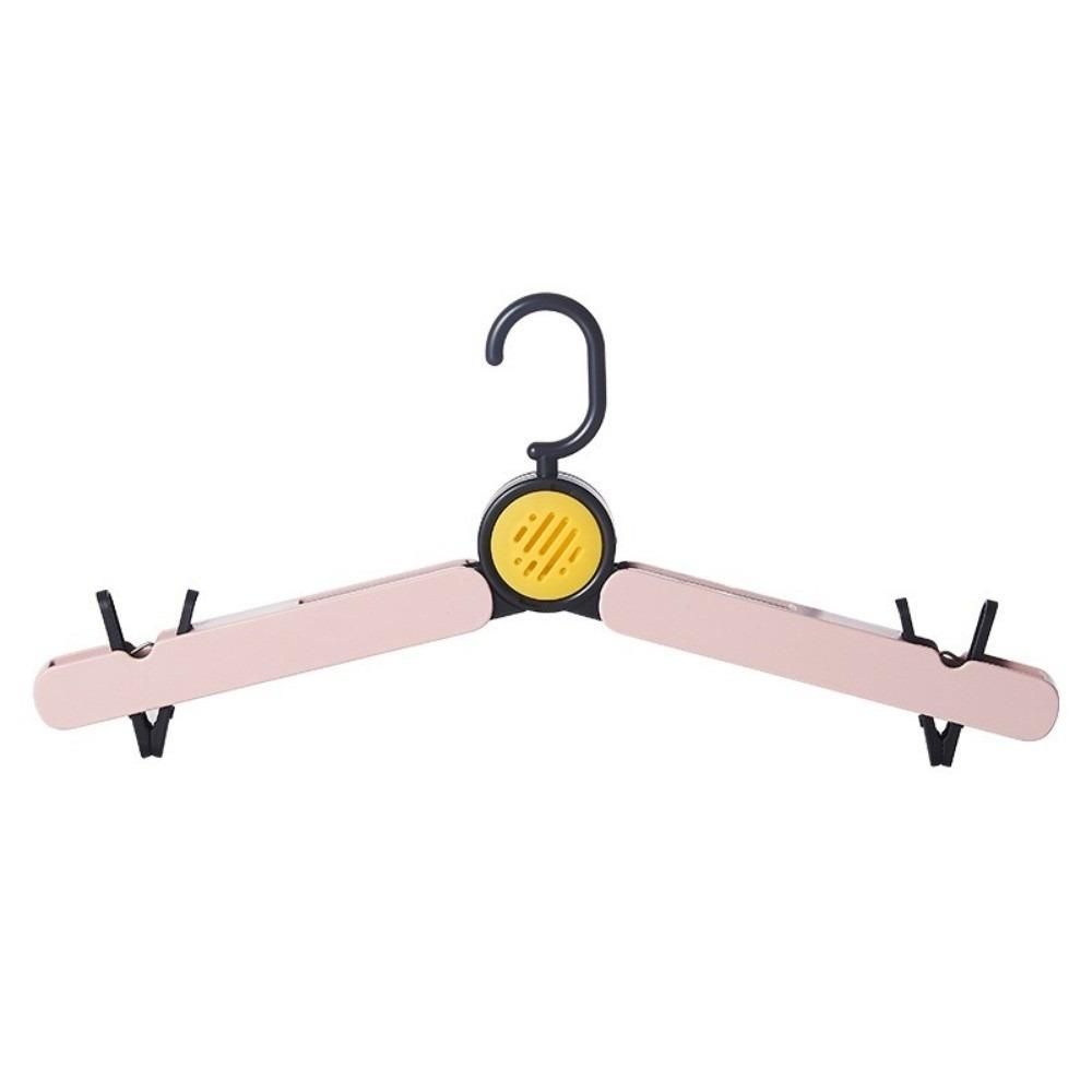 Expandable Foldable Clothes Hanger Multi-functional Home Clothes Clip Student розовый
